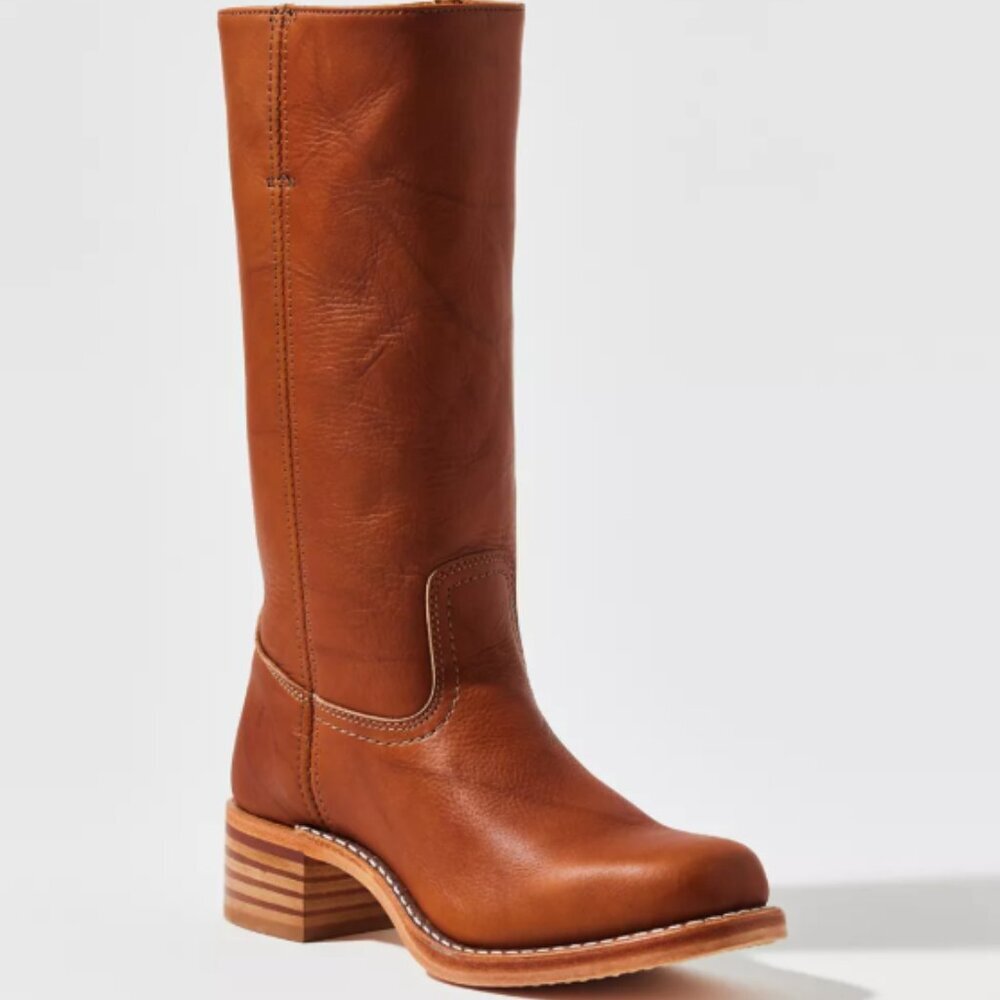 Frye - Campus 14L Tall Leather Boots Saddle - Women’s 6.5​ - Picture 3 of 15